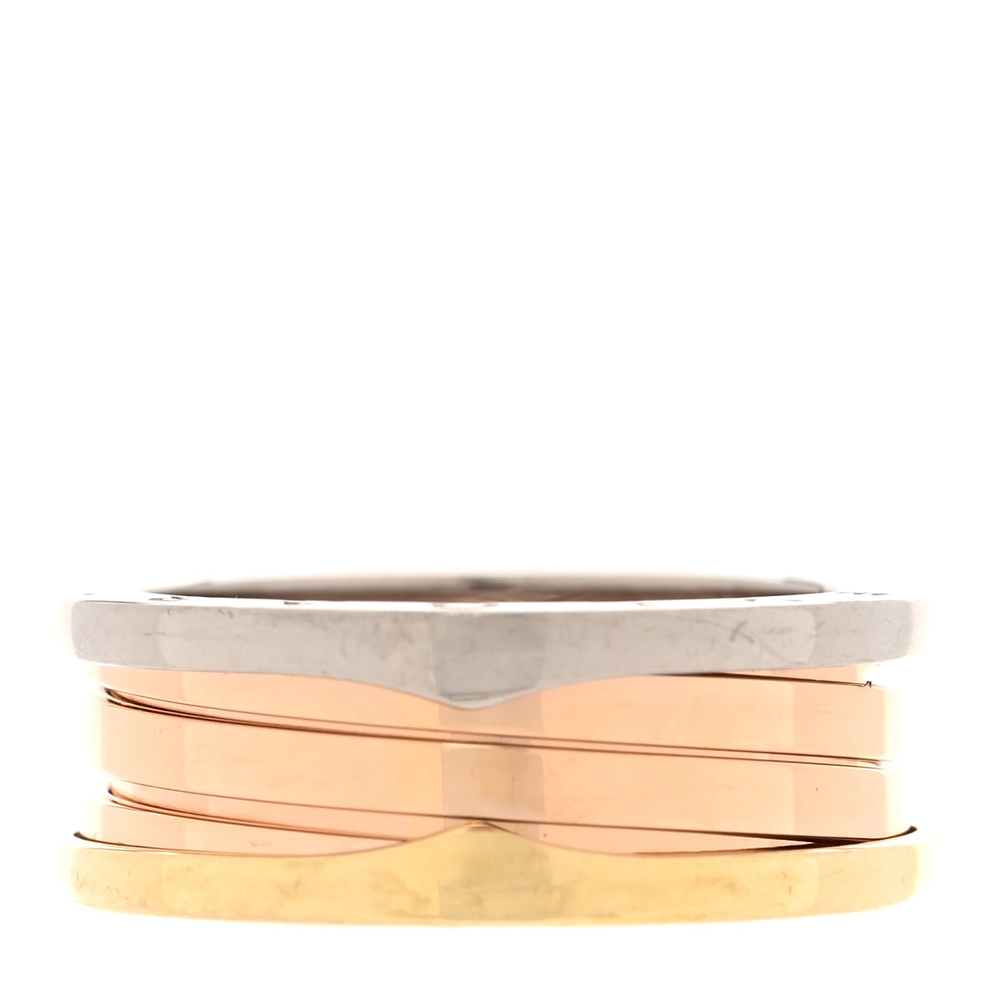 18K Rose White Yellow Gold B.Zero1 Three-Band Ring 63 10.25