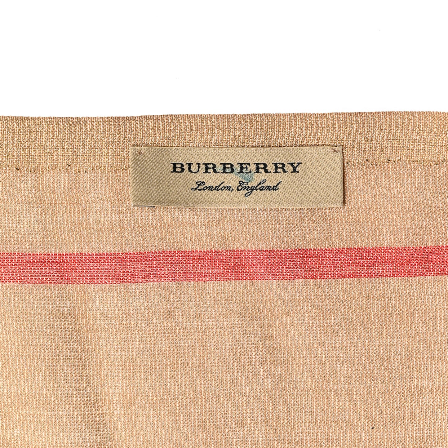Metallic Wool Silk Vintage Check Scarf Beige Green