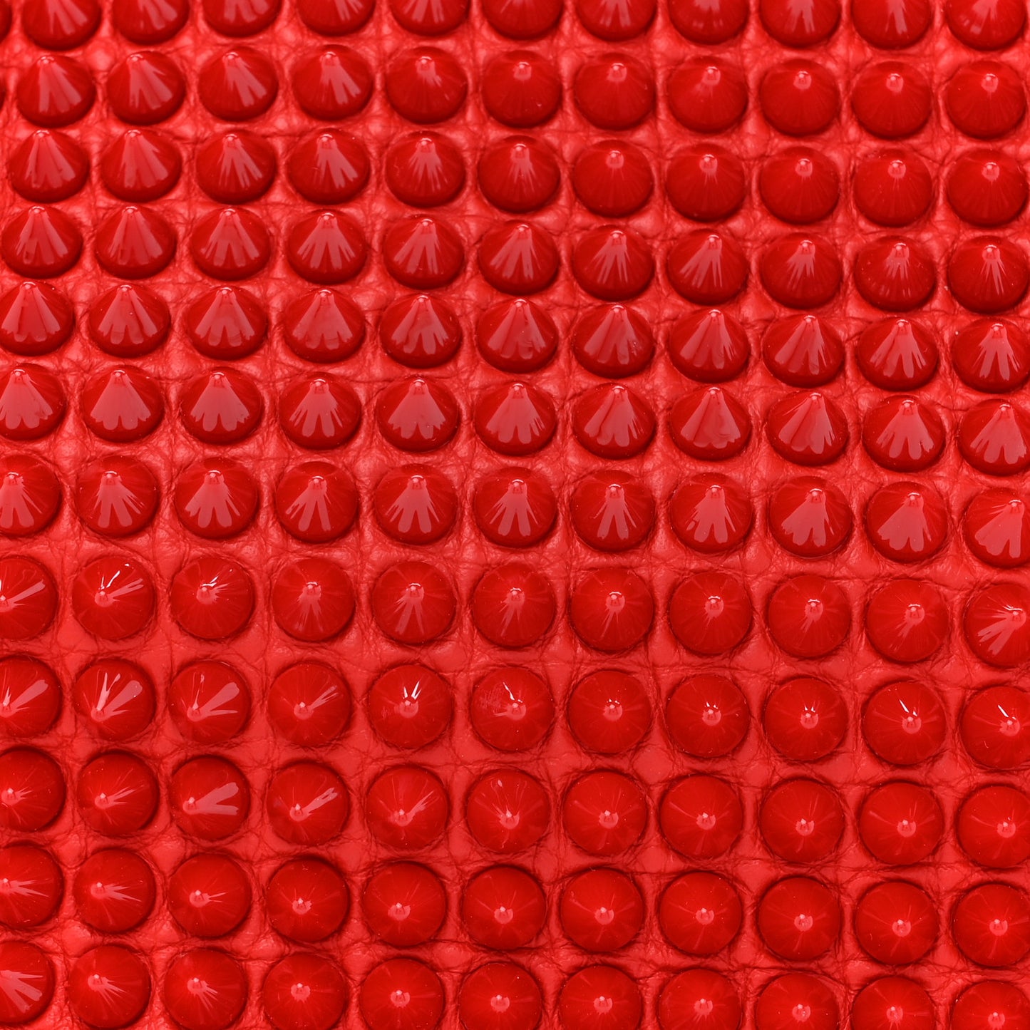 Grained Calfskin Studded Panettone Bowling Bag Rouge De Mars