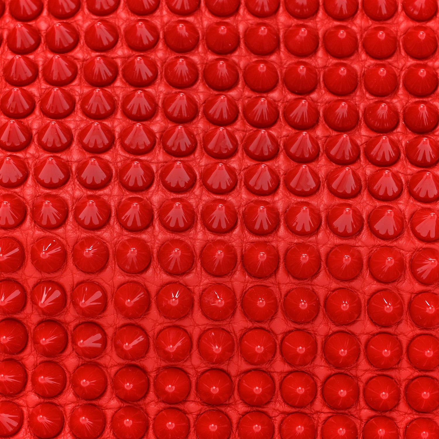 Christian Louboutin Grained Calfskin Studded Panettone Bowling Bag Rouge De Mars 7 of 12