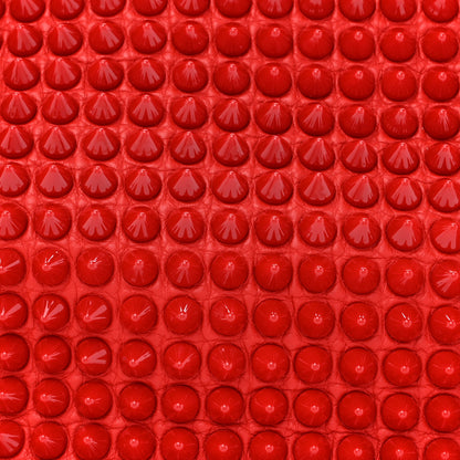 Christian Louboutin Grained Calfskin Studded Panettone Bowling Bag Rouge De Mars 7 of 12