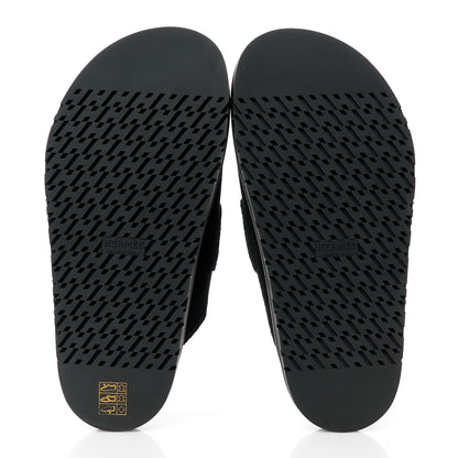 Hermes Suede Calfskin Go Mules 37.5 Black 5 of 7