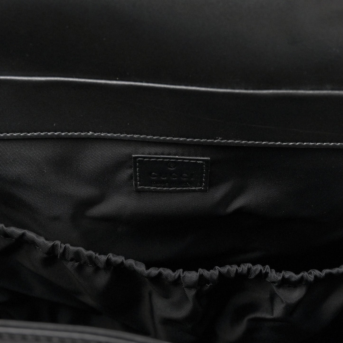 GG Supreme Monogram Web Messenger Diaper Bag Black Grey