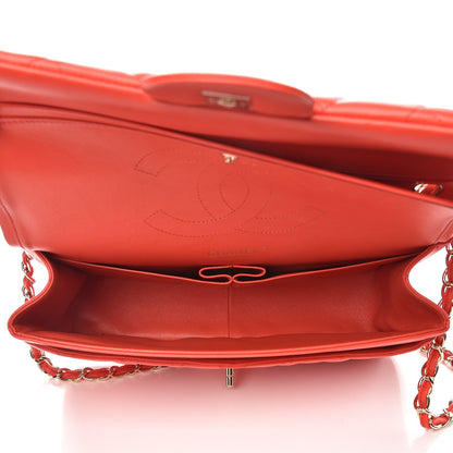 Chanel Lambskin Quilted Jumbo Double Flap Red 6 of 8