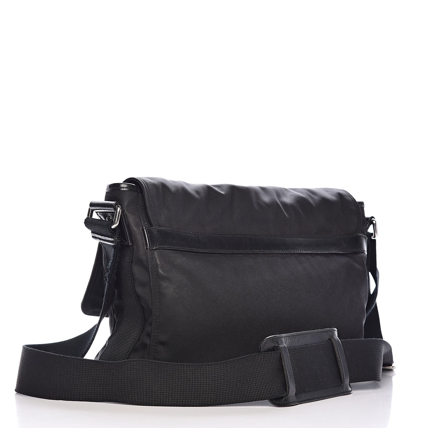Gucci Canvas Web Medium Single Buckle Flap Messenger Bag Black 3 of 12
