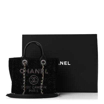 Chanel Lurex Canvas Mini Deauville Tote Black 11 of 11