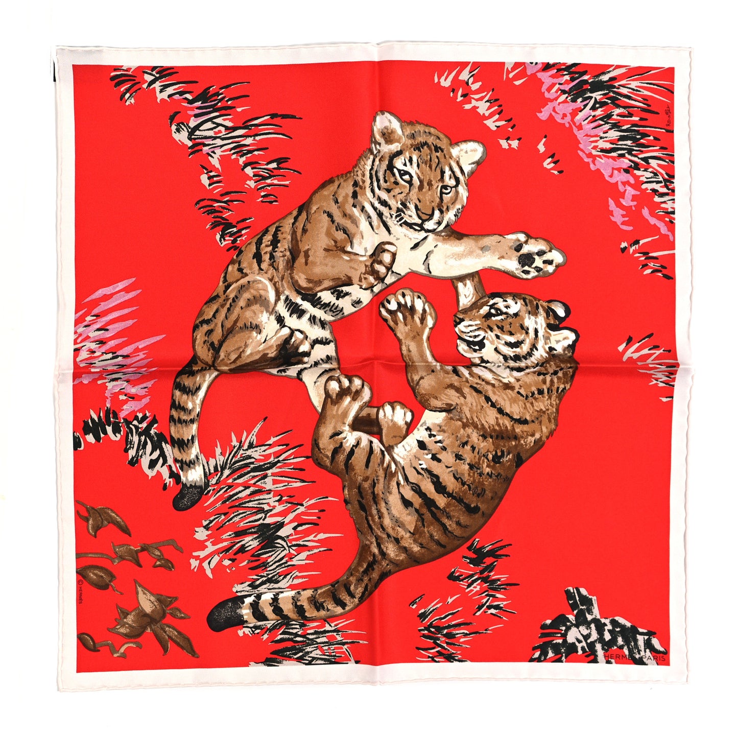 Silk Les Tigreaux Pocket Square