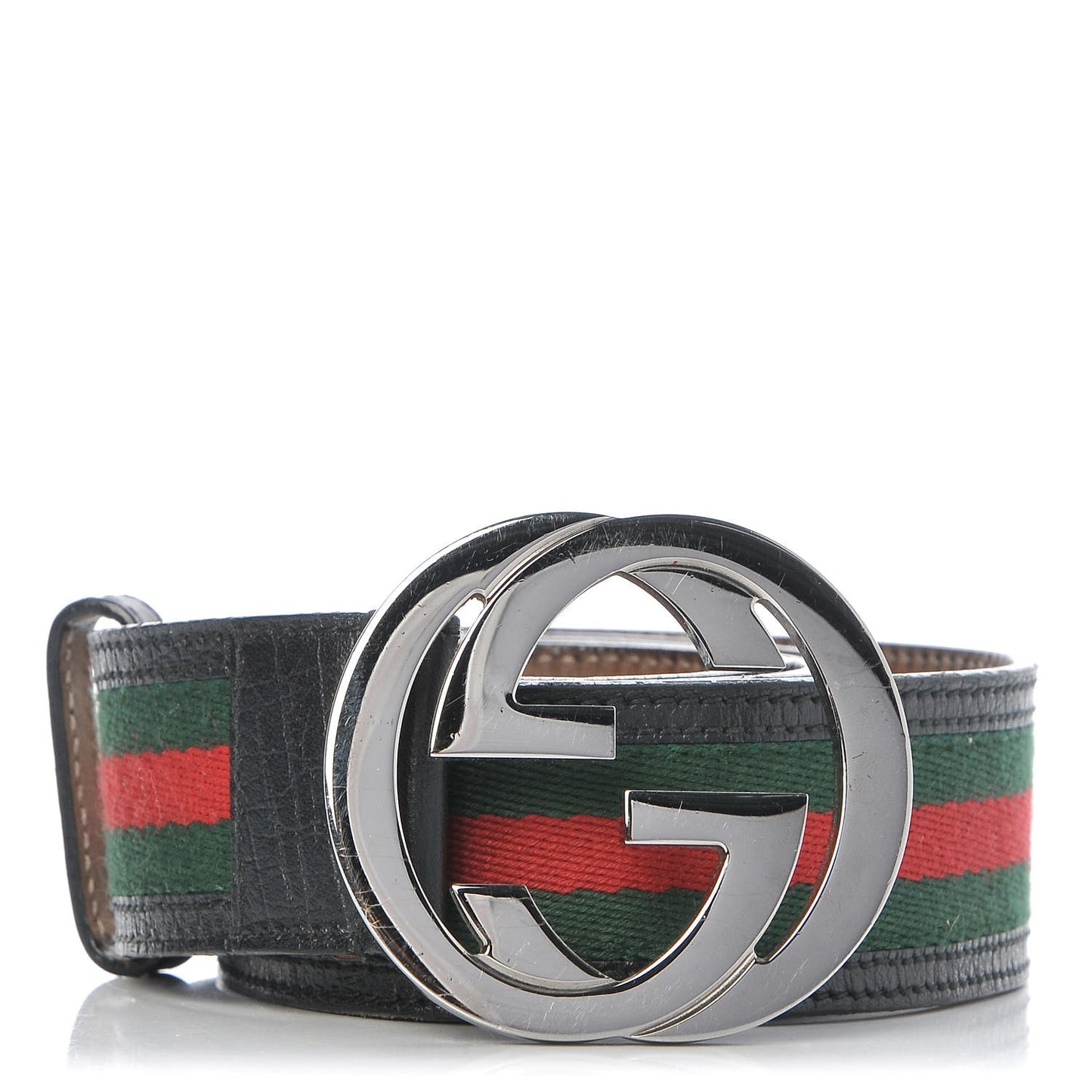 Calfskin Web Interlocking G Belt 105 42 Black