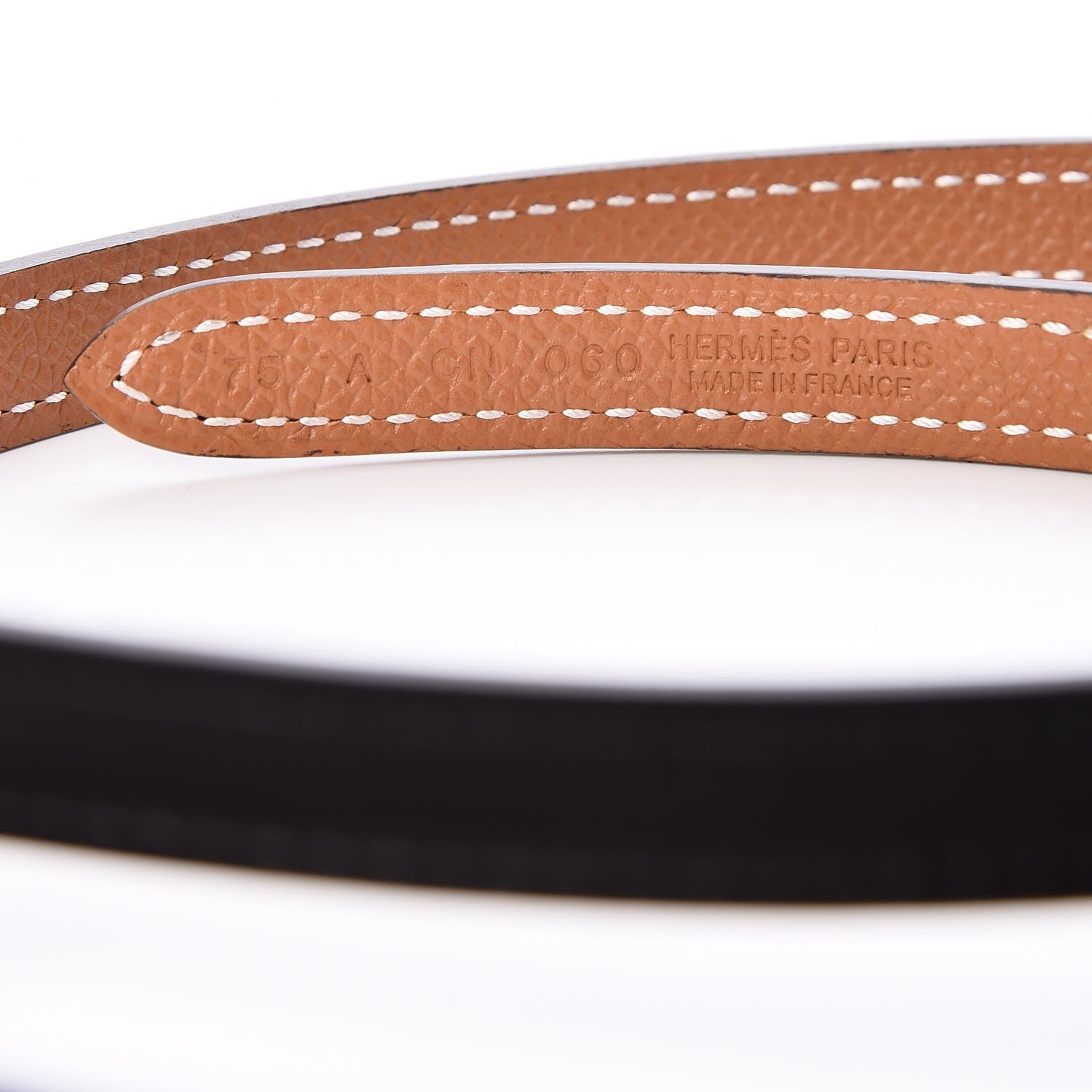 Hermes Swift Epsom 13mm Quizz H Belt 75 Black Gold 7 of 8