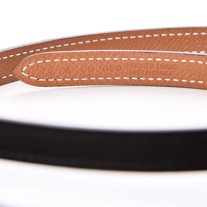 Hermes Swift Epsom 13mm Quizz H Belt 75 Black Gold 7 of 8