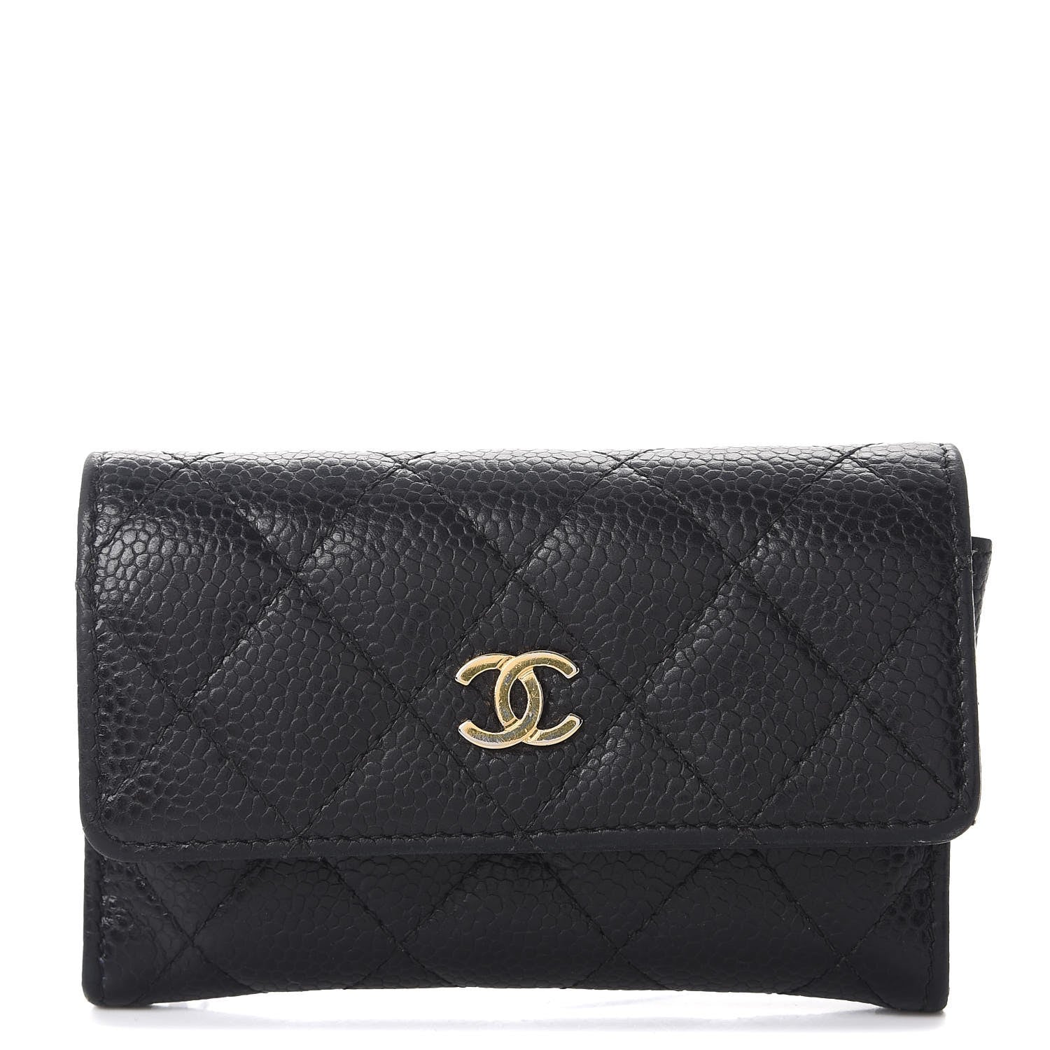 Chanel Caviar Quilted Flap Card Holder Black 1 of 9