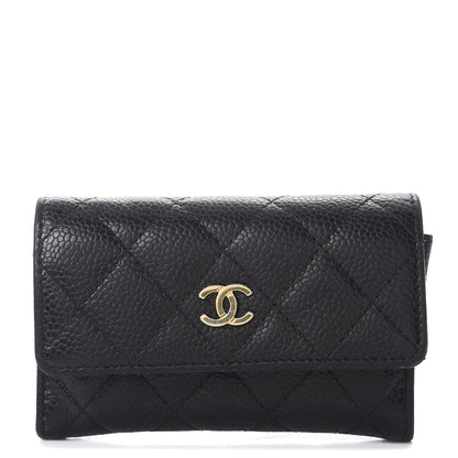 Chanel Caviar Quilted Flap Card Holder Black 1 of 9