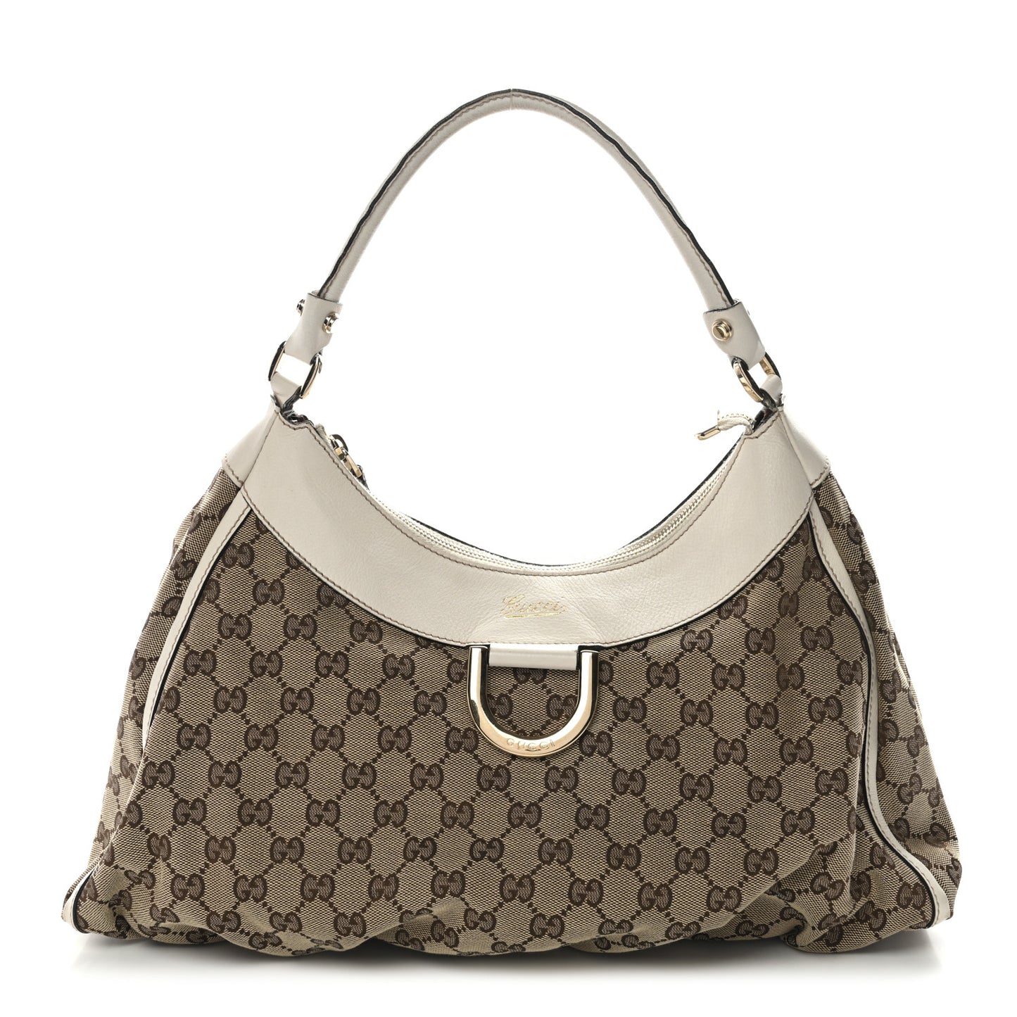 Monogram Large D Gold Hobo Off White