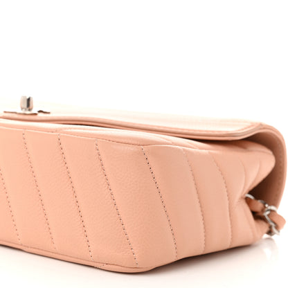 Chanel Caviar Chevron Quilted Single Flap Light Pink 10 of 11
