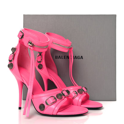 Balenciaga Agneau Arena Cagole 110mm Sandals 38 Fluo Pink 10 of 10