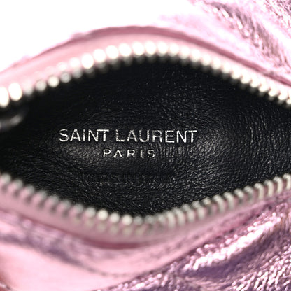Saint Laurent Metallic Calfskin Berlingo Bag Charm New Azalea 6 of 6