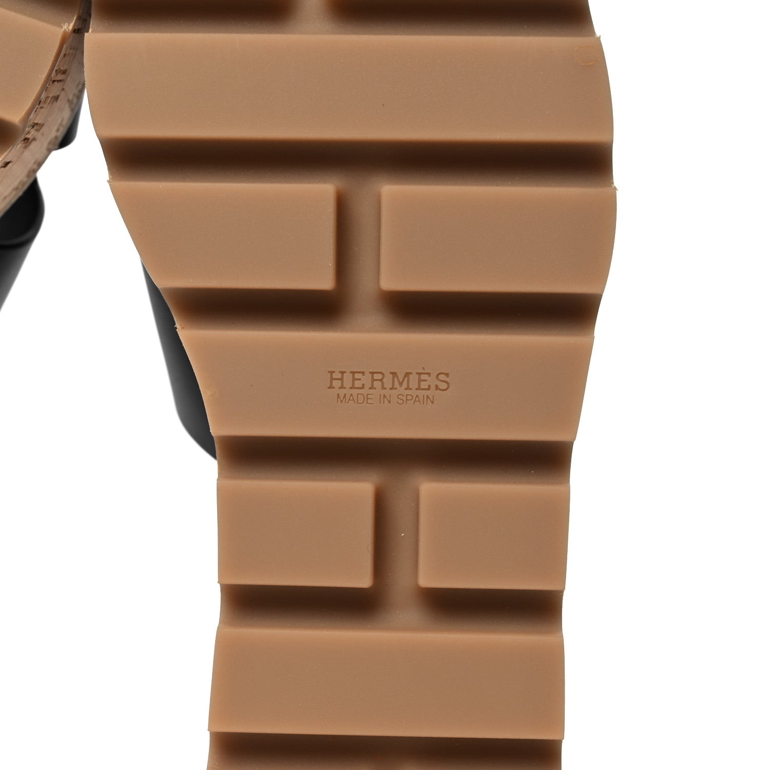 Hermes Calfskin Cork Eze 30 Sandals 40 Black 6 of 9