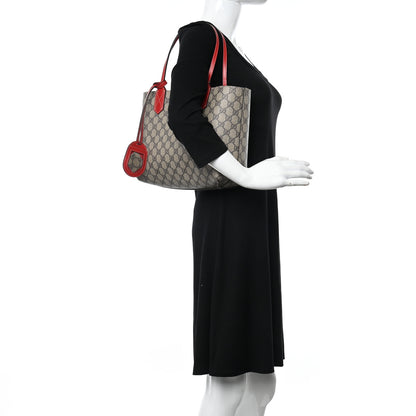 Gucci GG Supreme Monogram Small Reversible Tote Beige Red 2 of 24