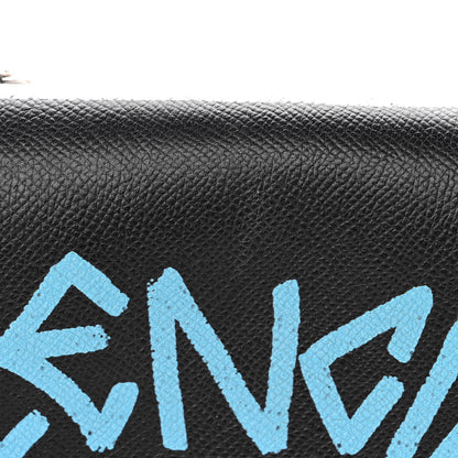 Balenciaga Grained Calfskin Graffiti M BB Round Shoulder Bag Black Multicolor 11 of 13