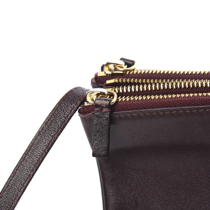 Celine Smooth Lambskin Small Trio Crossbody Bag Burgundy 11 of 11