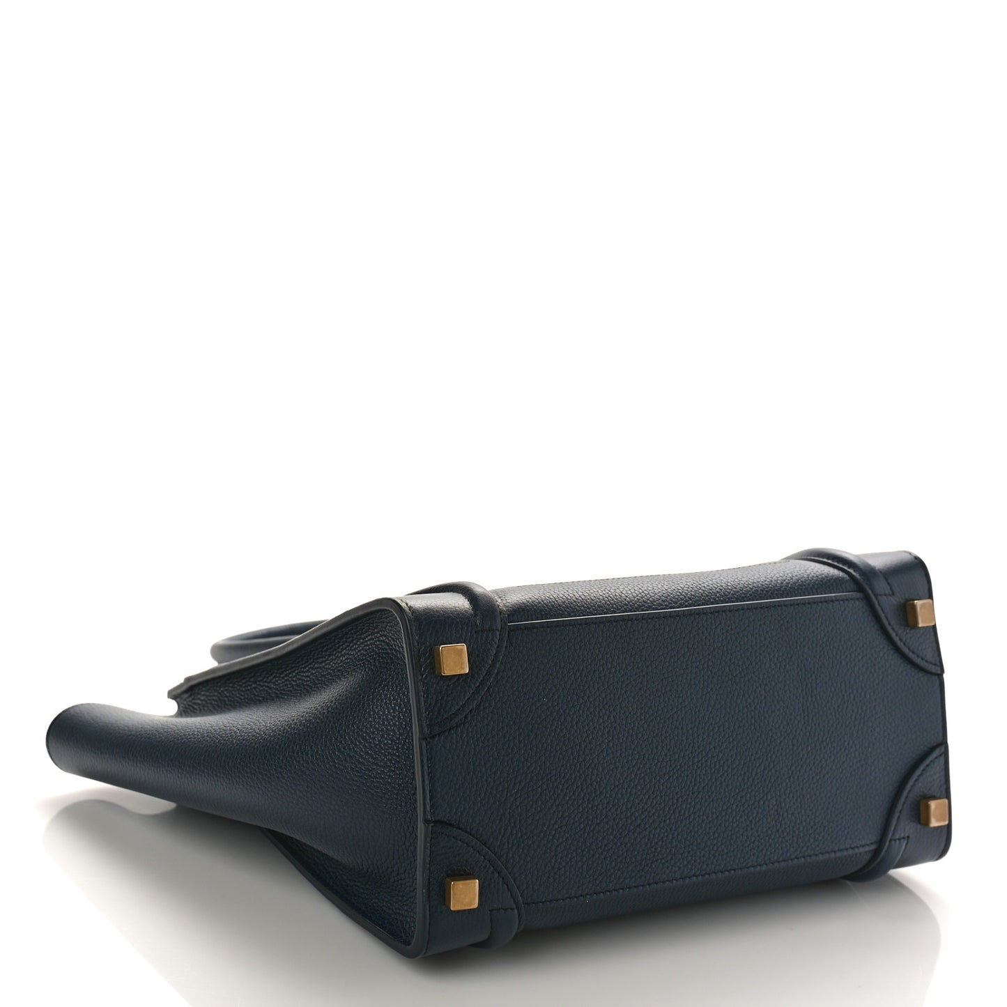 Drummed Calfskin Micro Luggage Marine