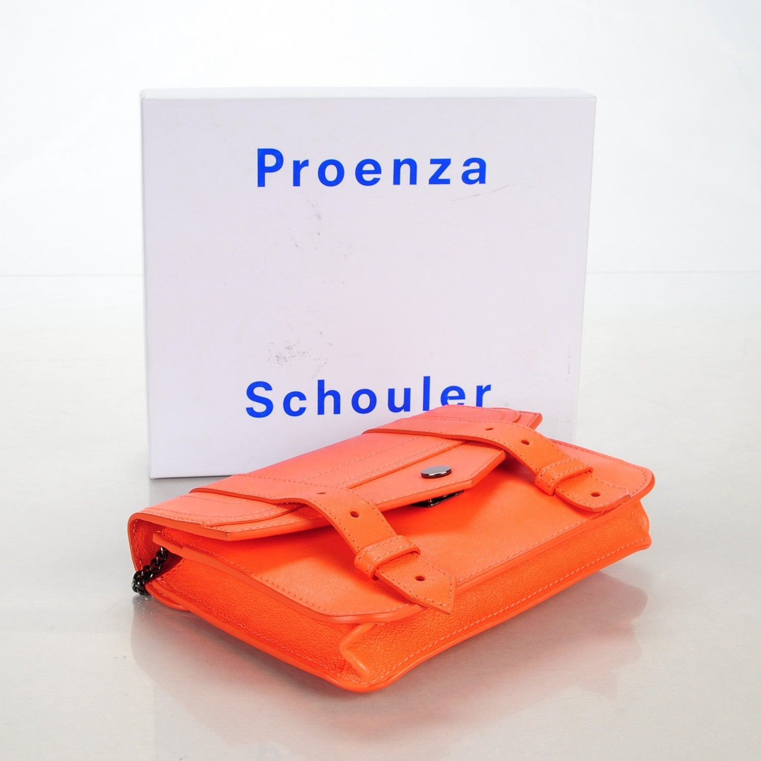 Proenza Schouler Lambskin Large PS1 Chain Wallet Grapefruit 4 of 7
