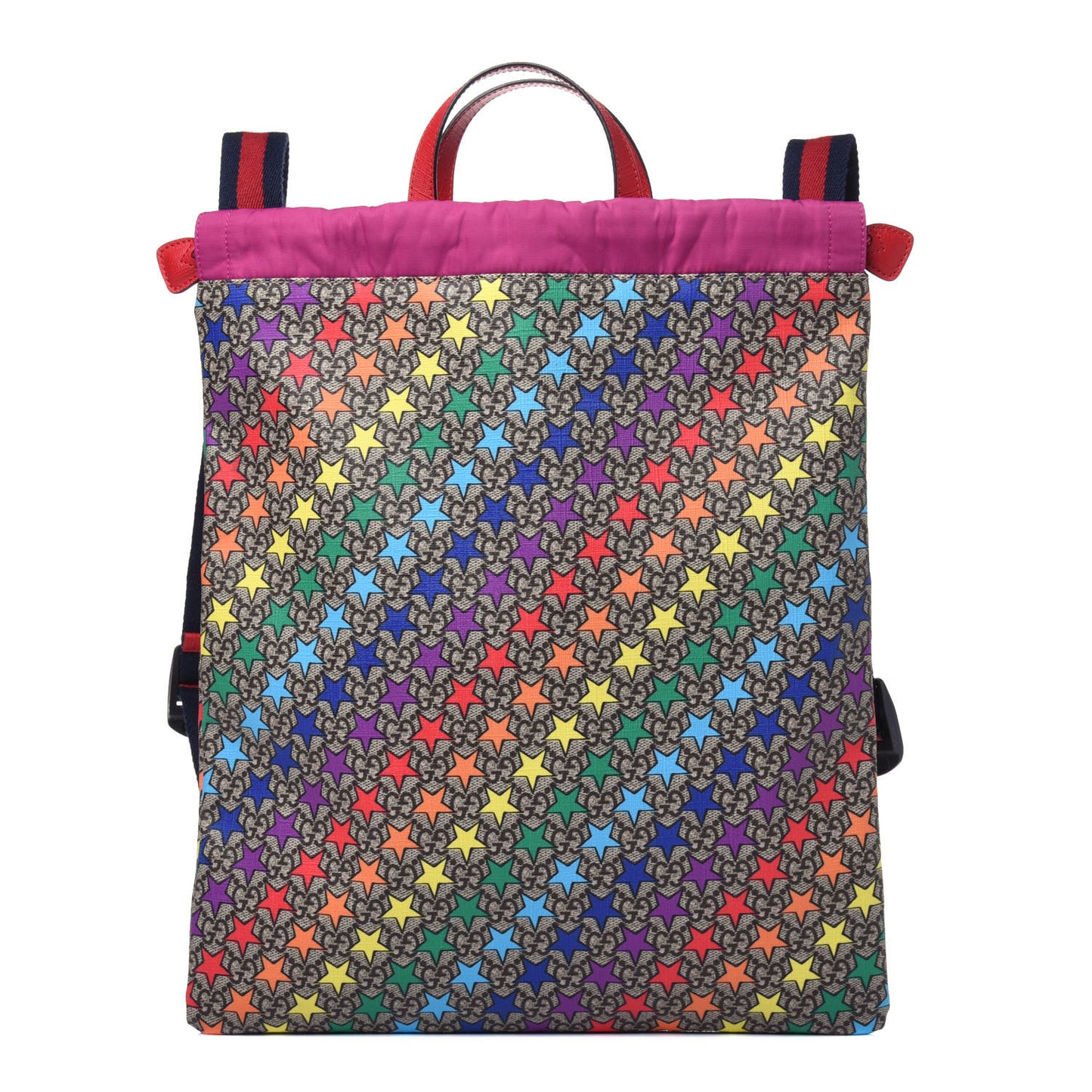 Soft GG Supreme Monogram Star Print Childrens Drawstring Backpack Multicolor