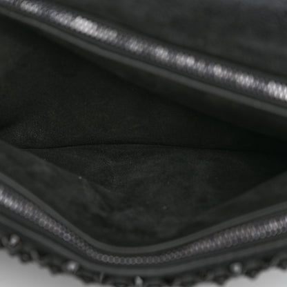 Salvatore Ferragamo Suede Crystal Embellished Small Viva Bow Shoulder Bag Black 5 of 11