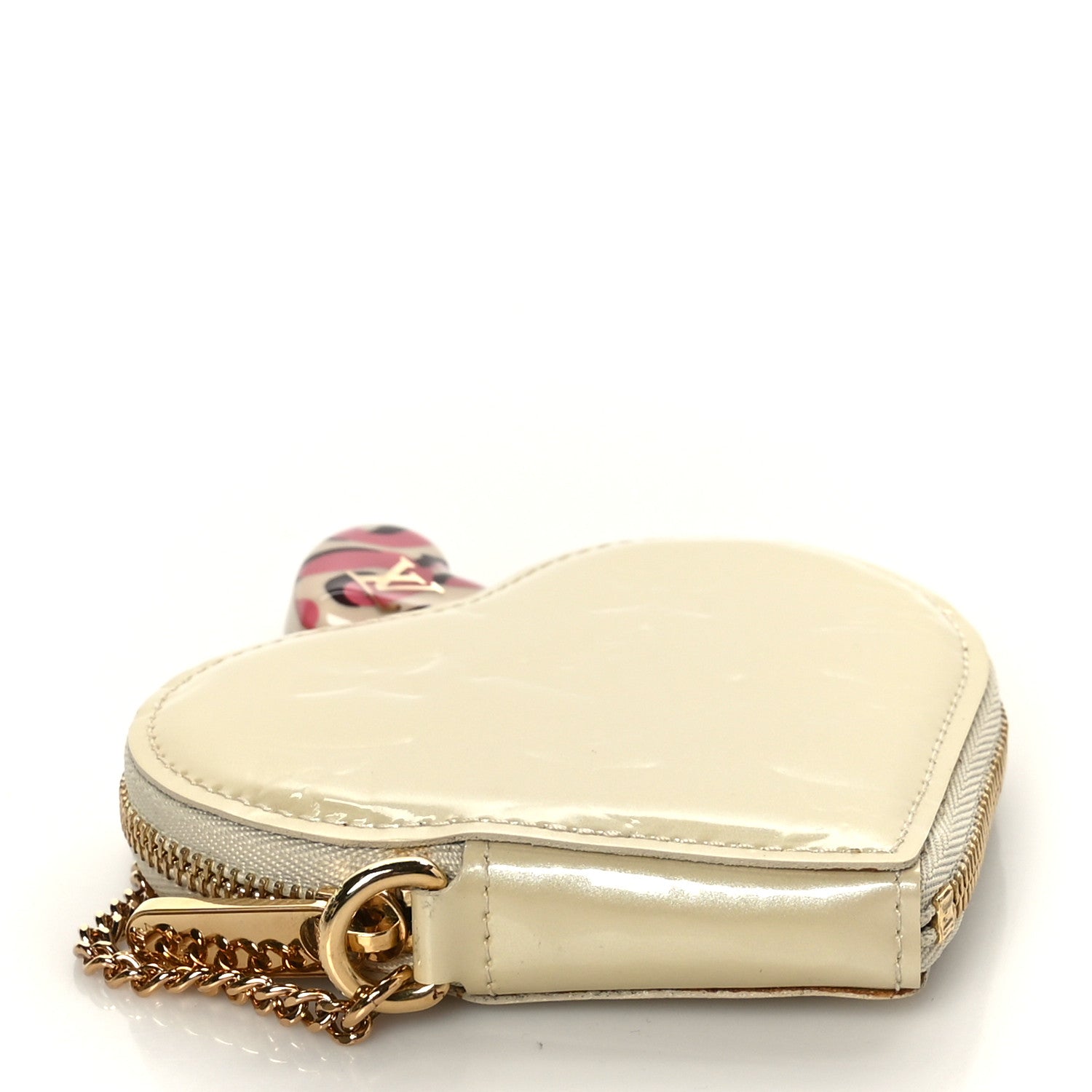 Louis Vuitton Vernis Heart Coin Purse Blanc Corail 3 of 6