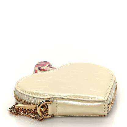 Louis Vuitton Vernis Heart Coin Purse Blanc Corail 3 of 6