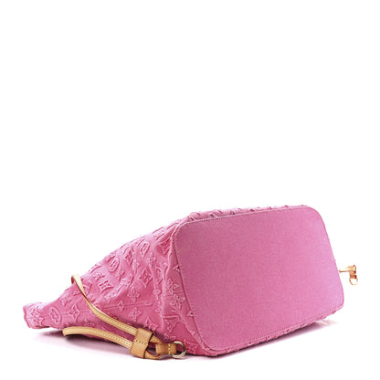 Louis Vuitton Monogram Denim Neverfull MM Rose 4 of 11