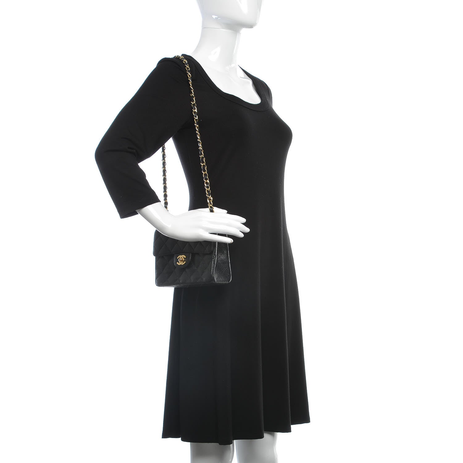 Chanel Caviar Quilted Mini Square Flap Black 2 of 8