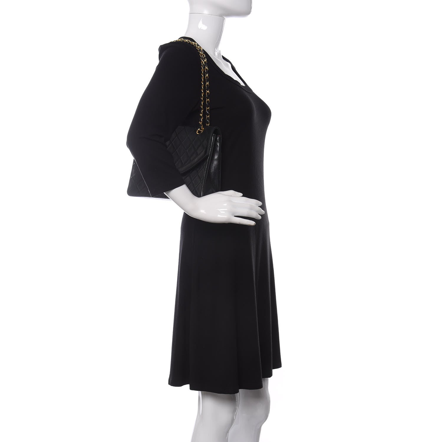 Chanel Lambskin Quilted Small Single Flap Black 2 of 11