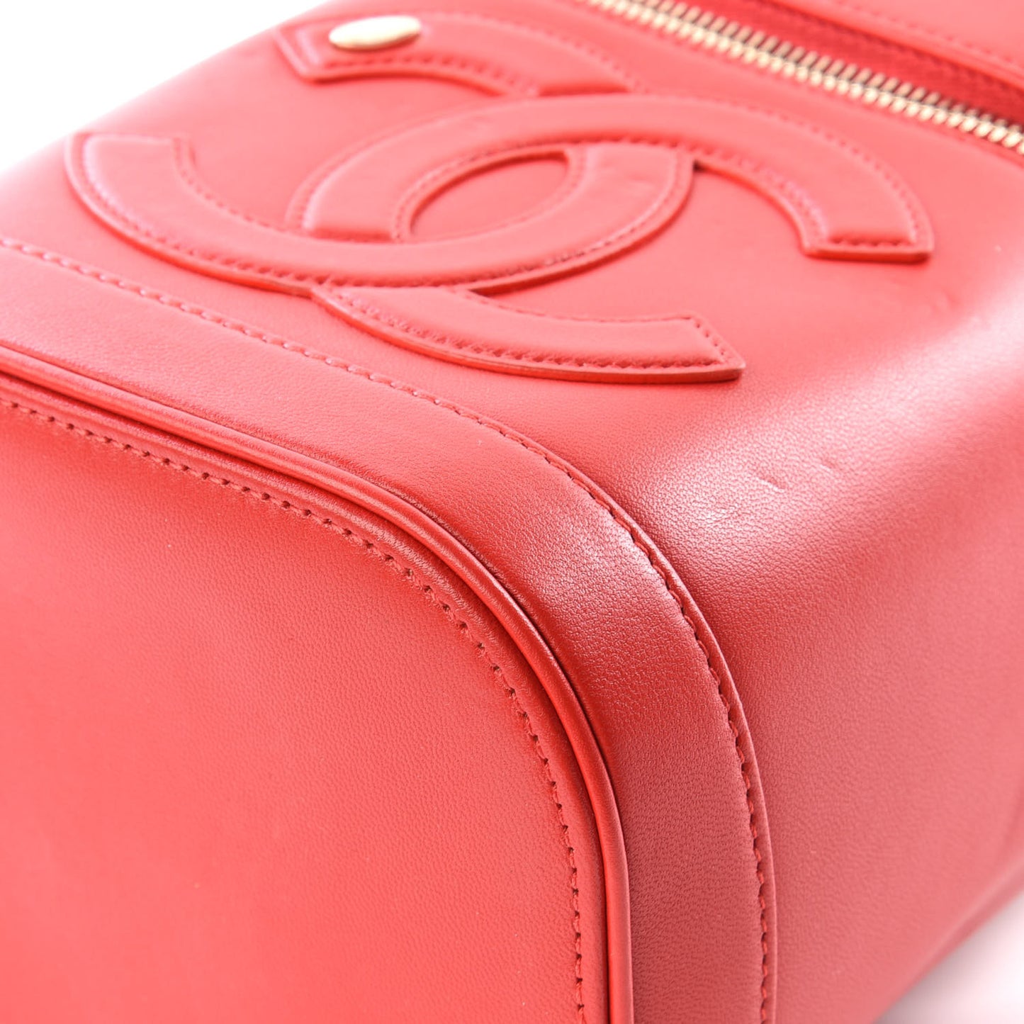 Lambskin Timeless Vanity Cosmetic Case Red