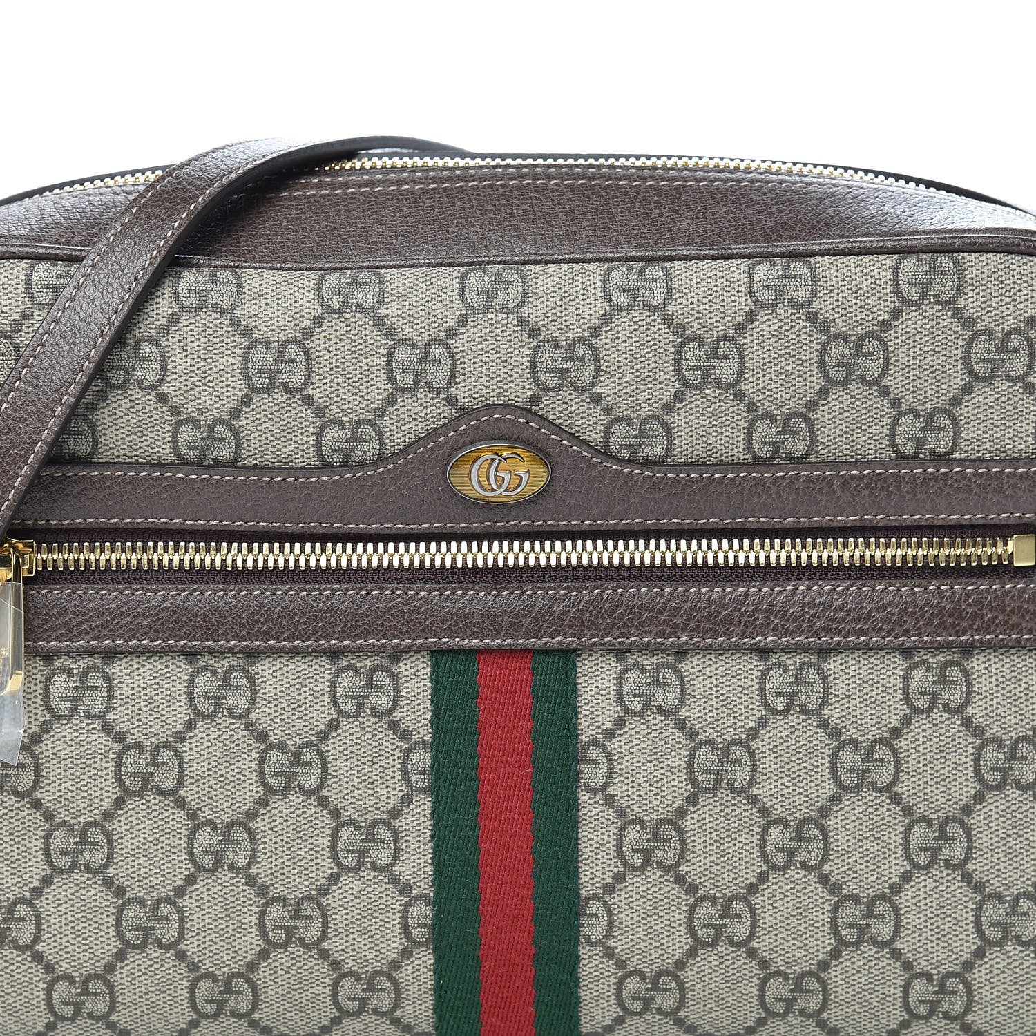 Gucci GG Supreme Monogram Web Small Ophidia Shoulder Bag Brown 10 of 10