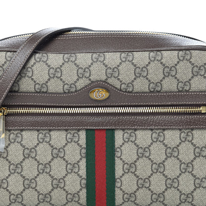 Gucci GG Supreme Monogram Web Small Ophidia Shoulder Bag Brown 10 of 10