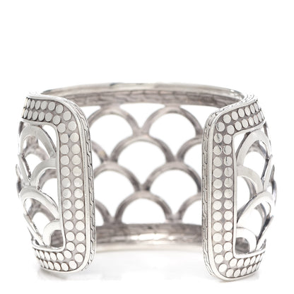 John Hardy Sterling Silver 18K Yellow Gold Naga Scaled Wide Cuff Bracelet 3 of 4
