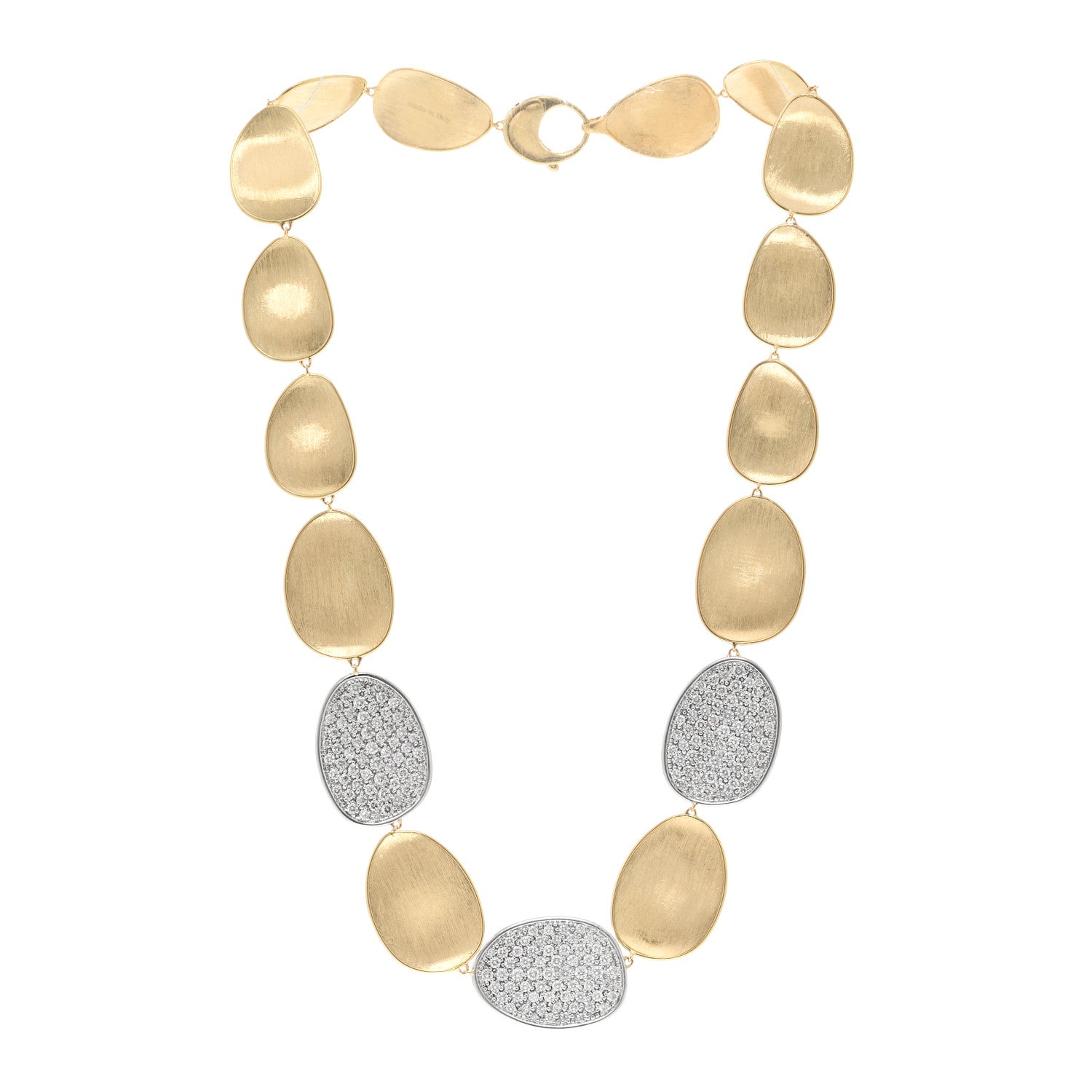 Marco Bicego 18K Yellow White Gold Diamond Lunaria Necklace 3 of 4