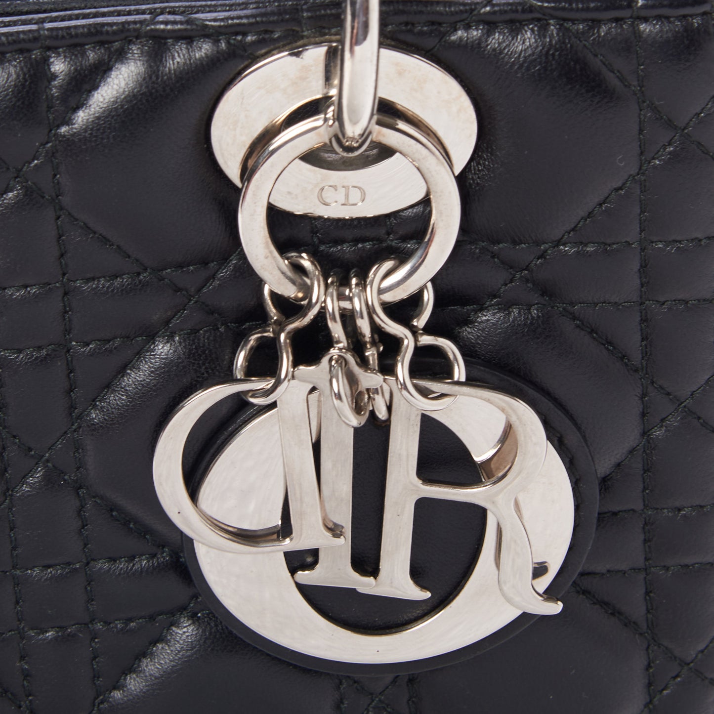 Lambskin Cannage Medium Lady Dior Black