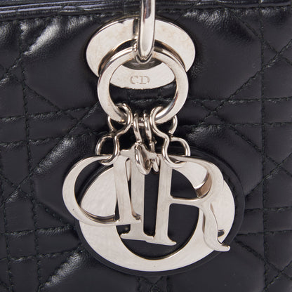 Christian Dior Lambskin Cannage Medium Lady Dior Black 8 of 11