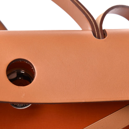 Hermes Vache Hunter Toile Herbag Zip 31 PM Orange 12 of 15