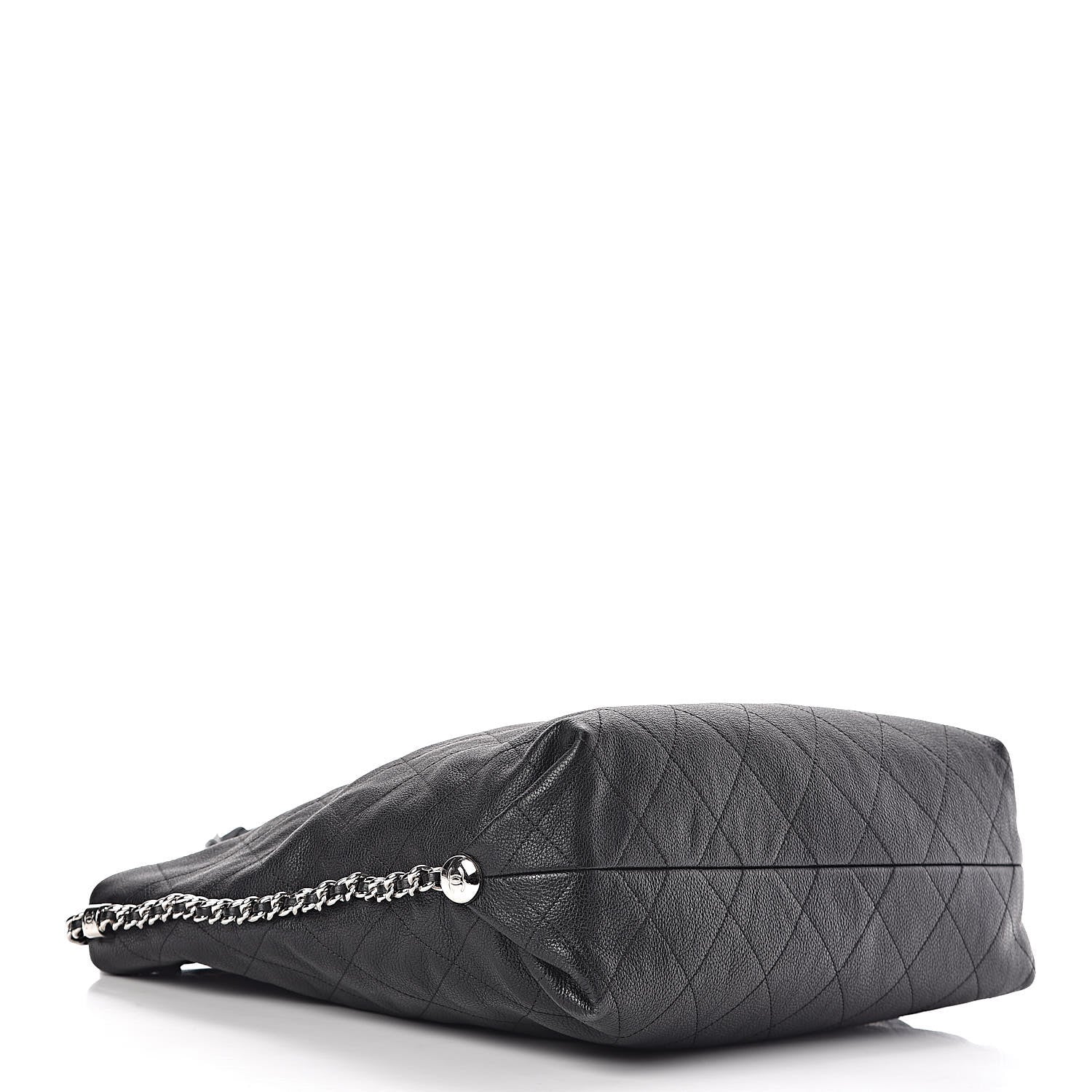 Chanel Grained Calfskin Stitched Medium Braided With Style Hobo Black 4 of 10