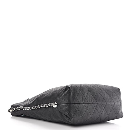 Chanel Grained Calfskin Stitched Medium Braided With Style Hobo Black 4 of 10