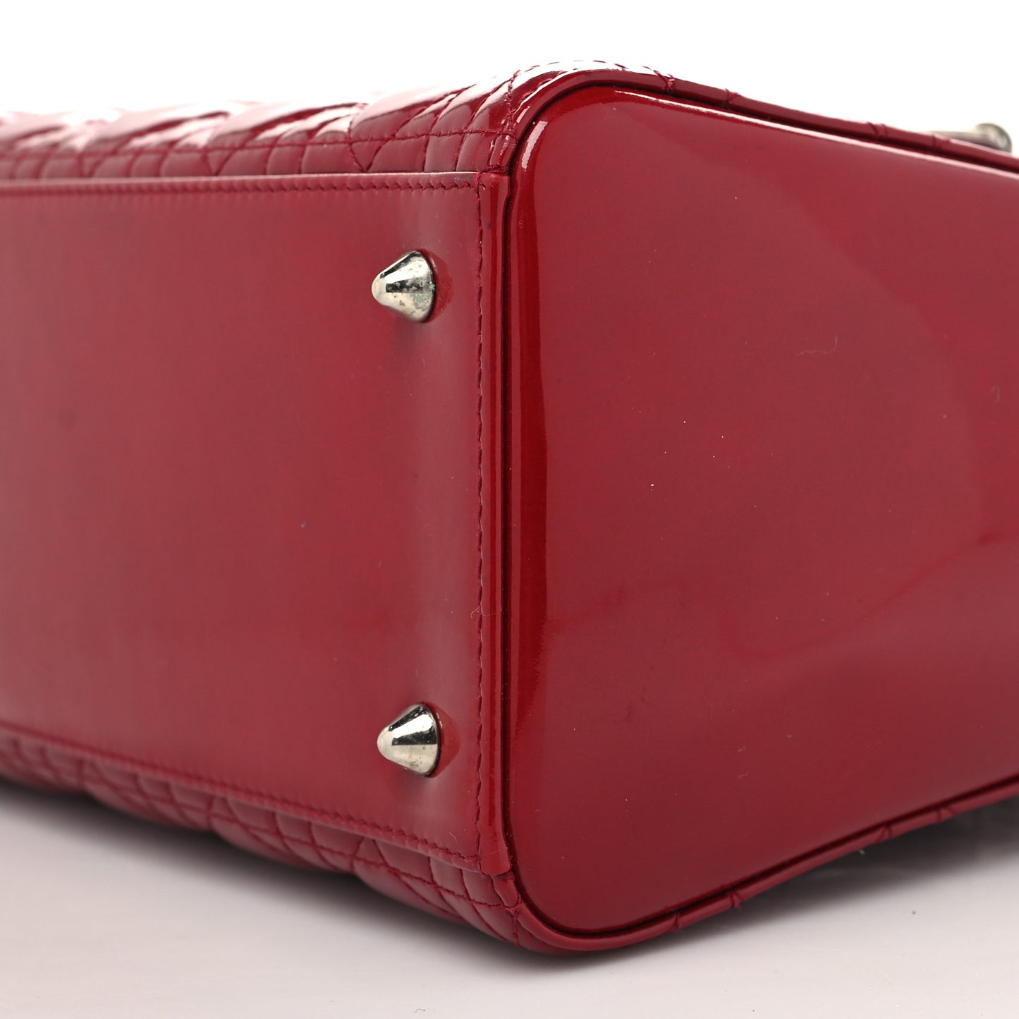 Patent Cannage Medium Lady Dior Red