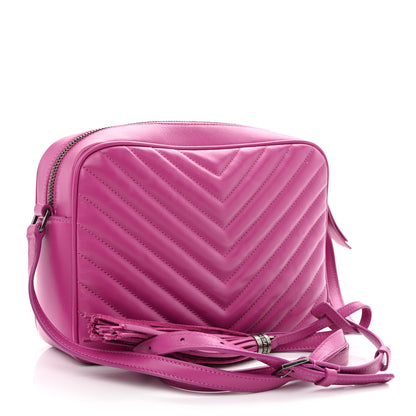 Saint Laurent Calfskin Matelasse Monogram Lou Camera Bag Electric Fuchsia 3 of 13