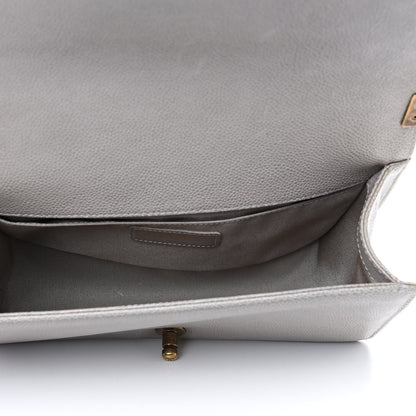 Chanel Caviar Quilted Medium Boy Flap Taupe 4 of 10