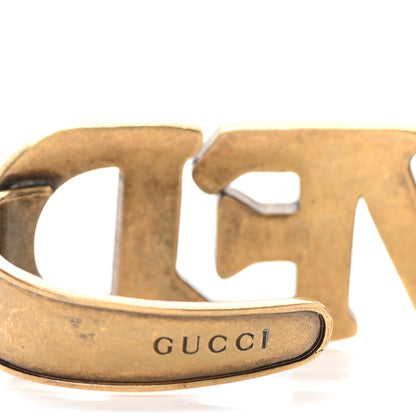 Gucci Metal Pearl Loved Palm Cuff Hand Piece Aged Gold 4 of 5