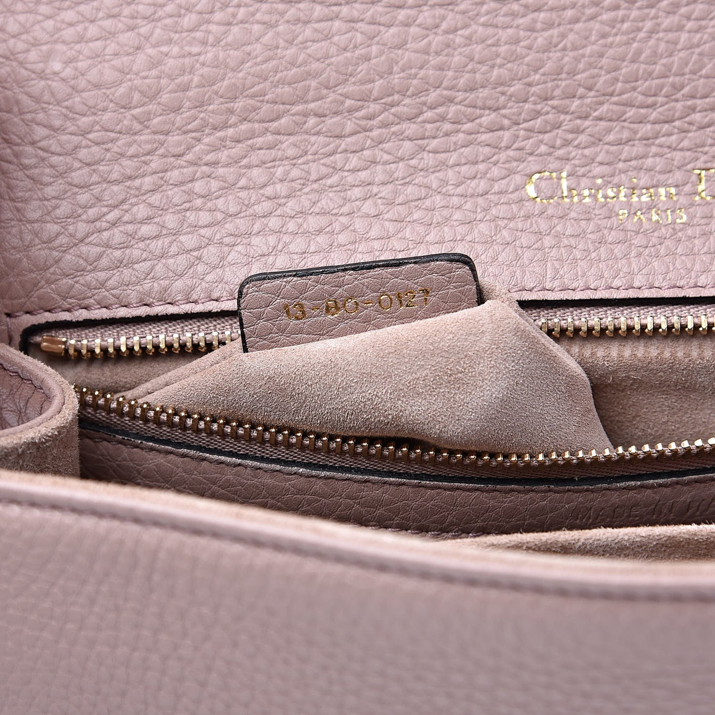 Grained Calfskin Medium Diorama Flap Bag Nude