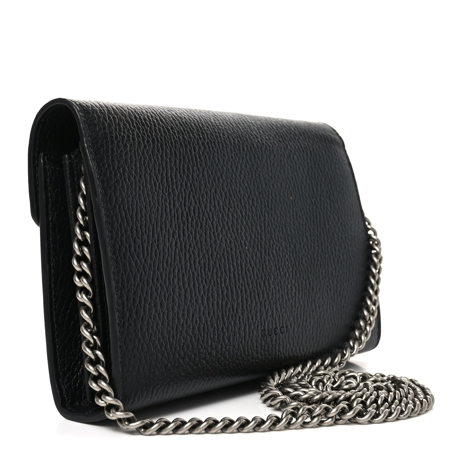 Gucci Calfskin Mini Dionysus Chain Wallet Black 3 of 10