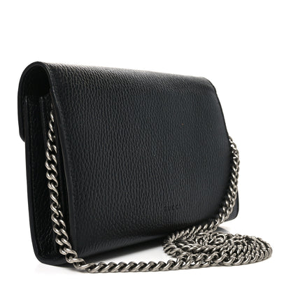 Gucci Calfskin Mini Dionysus Chain Wallet Black 3 of 10